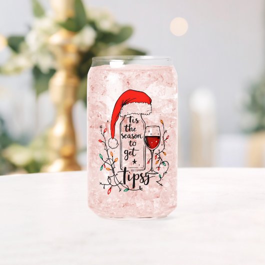 'Tis The Season to Get Tipsy  Blikvorm Glas (Insitu (Huwelijk))