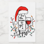 'Tis The Season to Get Tipsy Wijn Etiket (Enkel label)