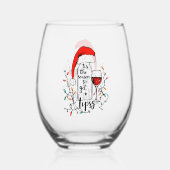 'Tis The Season to Get Tipsy  Wijnglas Zonder Voet (Voorkant)