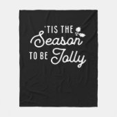 Tis The Season To Jolly Retro Style Fleece Deken (Voorkant)