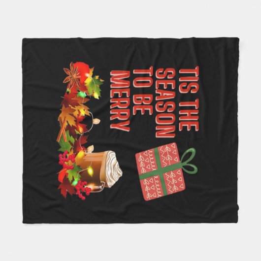 Tis The Season To Merry Aesthetic Unique Fleece Deken (Voorkant (Horizontaal))
