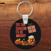 Tis The Season To Merry Aesthetic Unique Sleutelhanger (Voorkant)