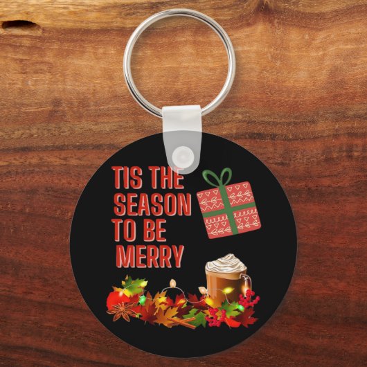 Tis The Season To Merry Aesthetic Unique Sleutelhanger (Voorkant)