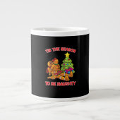 Tis The Season To Naughty Gingerbread Man Couple Grote Koffiekop (Voorkant)