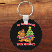Tis The Season To Naughty Gingerbread Man Couple Sleutelhanger (Voorkant)