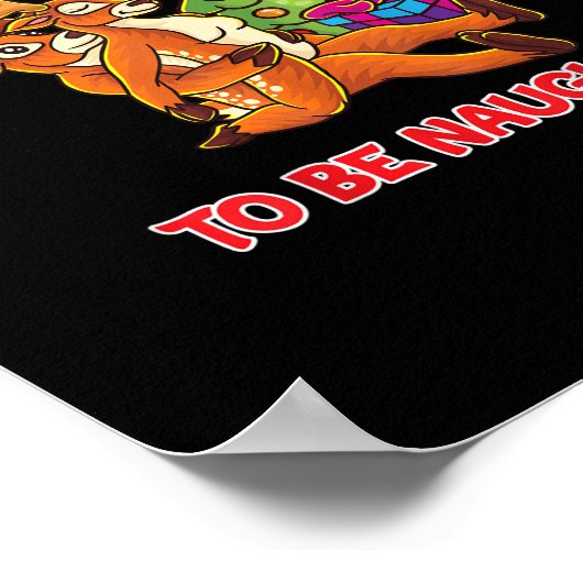 Tis The Season To Naughty Rudolph Reindeer Couple Poster (Hoek)