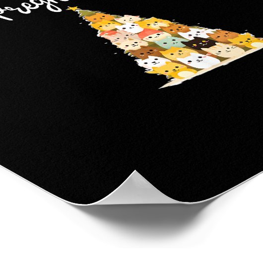 Tis The Season To Pregnant Cute Christmas Tree Men Poster (Hoek)