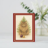 Tis the Season to Purr — Personalized Maine Coon Briefkaart (Staand voorkant)