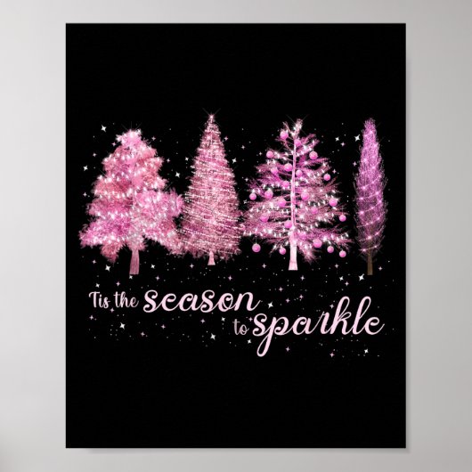 Tis The Season To Sparkle Christmas Tree Xmas Wome Poster (Voorkant)