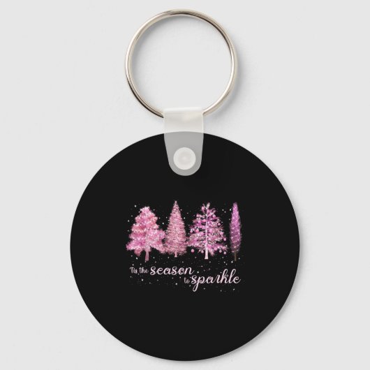 Tis The Season To Sparkle Christmas Tree Xmas Wome Sleutelhanger (Voorkant)