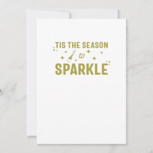 Tis The Season To Sparkle - Funny Sparkling Wine H Feestdagenkaart (Voorkant)