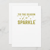 Tis The Season To Sparkle - Funny Sparkling Wine H Feestdagenkaart (Voorkant / Achterkant)