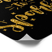 Tis The Season To Sparkle Gold Faux Glitter T Shir Poster (Hoek)