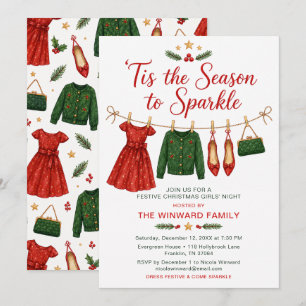 'Tis the Season to Sparkle Meidenavondfeestje Kaart