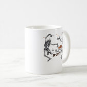 Tis The Season To Spooky Halloween Skeleton Retro  Koffiemok (Voorkant rechts)