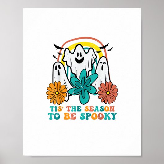 Tis The Season To Spooky Retro Halloween Women Poster (Voorkant)