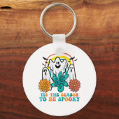 Tis The Season To Spooky Retro Halloween Women Sleutelhanger (Voorkant)
