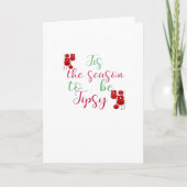 Tis The Season To Tipsy Christmas Kaart (Voorkant)