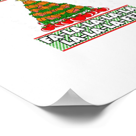 Tis The Season To Vegan Christmas Pajama X-Mas Veg Poster (Hoek)