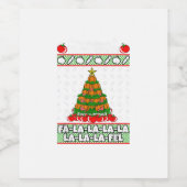 Tis The Season To Vegan Christmas Pajama X-Mas Veg Wijn Etiket (Enkel label)