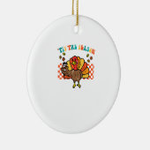 Tis The Season Turkey Coffee Thanksgiving Fall Men Keramisch Ornament (Rechts)