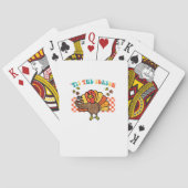 Tis The Season Turkey Coffee Thanksgiving Fall Men Pokerkaarten (Achterkant)