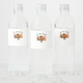 Tis The Season Turkey Coffee Thanksgiving Fall Men Waterfles Etiket (Flessen)