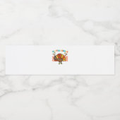 Tis The Season Turkey Coffee Thanksgiving Fall Men Waterfles Etiket (Enkel label)