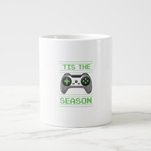 Tis The Season Video Games Christmas Xmas Gamer Grote Koffiekop (Voorkant)
