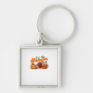 Tis The Season Voetbalmok Herfst Ontwerp Sleutelhanger