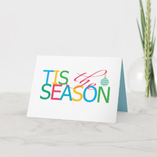 'Tis the Season' Vouw Kerstkaart Feestdagen Kaart