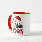 ’Tis the Season – Wijn & Kerst Mok (Voorkant links)