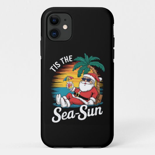 Tis The Zee Zon Santa Strand Kerstmis In Juli  Case-Mate iPhone Case (Achterkant)