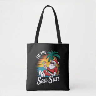 Tis The Zee Zon Santa Strand Kerstmis In Juli Tote Bag