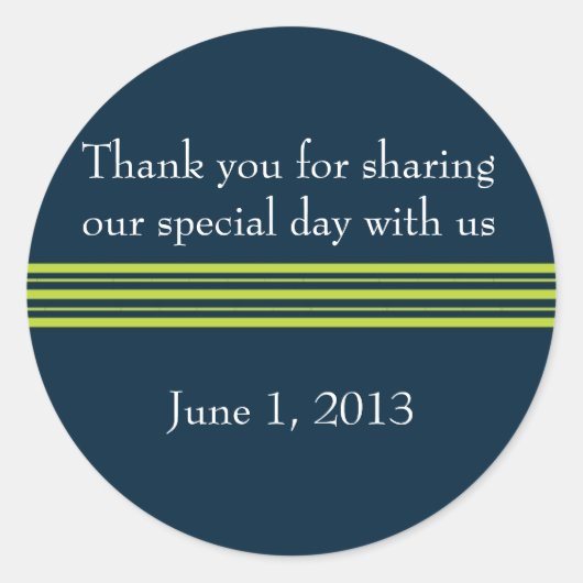 Tisbury - Marine en Groen - Ronde Sticker (Voorkant)