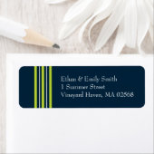 Tisbury - Navy Green White - Retouradreslabel Etiket (Insitu)