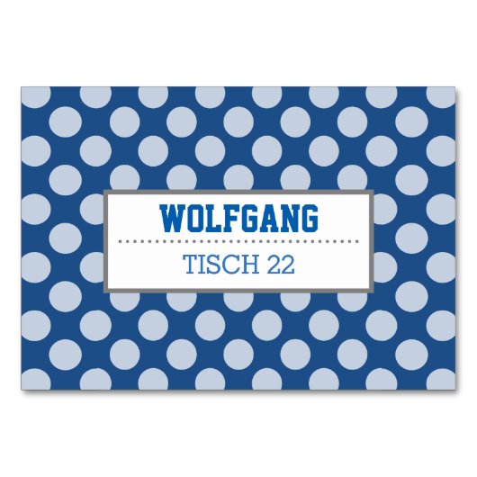 Tischkarten Weißpunkt Kaart (Voorkant)