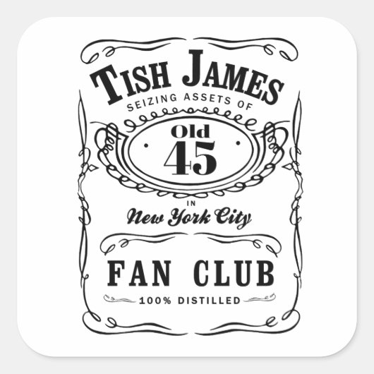 Tish James Fan Club Vierkante Sticker (Voorkant)