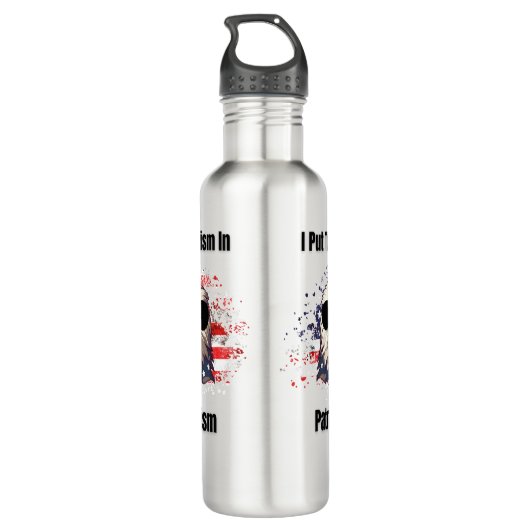 Tism in patriottisme waterfles (Achterkant)