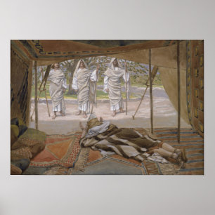 Tissot - Abraham en de drie engelen 1896 Poster