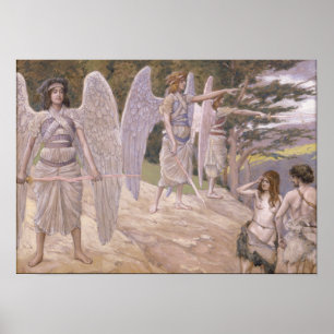 Tissot - Adam en Eva verdreven uit het paradijs Poster