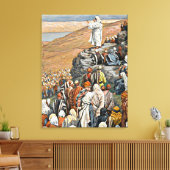 Tissot - De preek op de berg Canvas Afdruk (Insitu (Woonkamer))