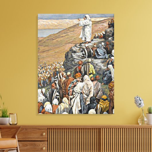 Tissot - De preek op de berg Canvas Afdruk (Insitu (Woonkamer))