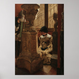 Tissot - In The Louvre 1883 Poster