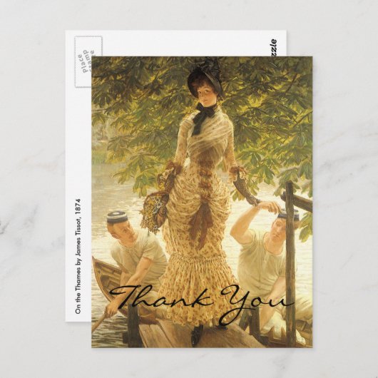 Tissot is op de Theems Briefkaart (Voorkant / Achterkant)