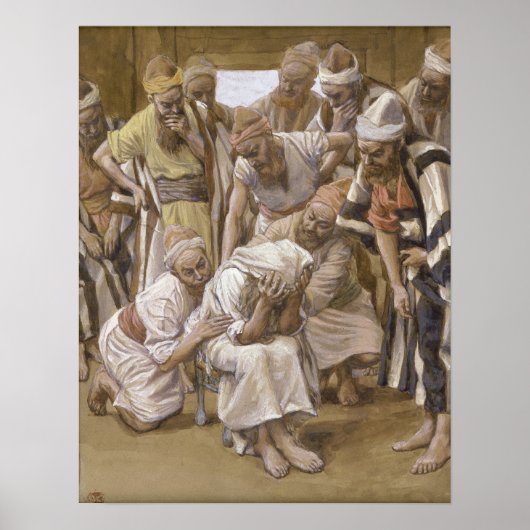 Tissot - Jacob treurt om zijn zoon Joseph Poster (Voorkant)
