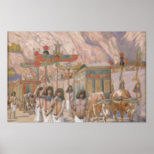 Tissot - Jacobs lichaam wordt naar Egypte gebracht Poster