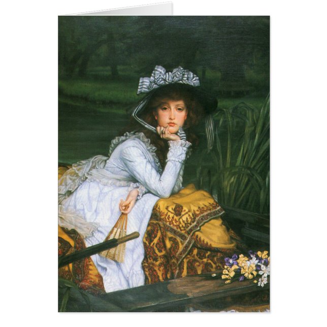 Tissot: Jonge dame in een boot (Voorkant)