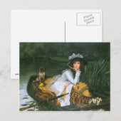 Tissot: Jonge dame in een boot Briefkaart (Voorkant / Achterkant)