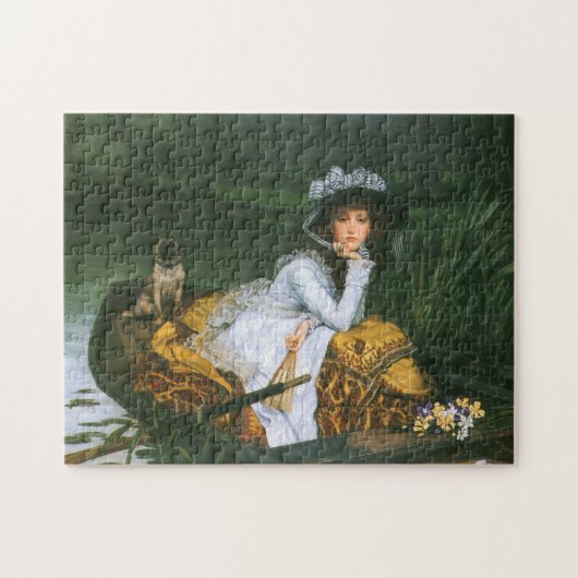 Tissot: Jonge Dame in een Boot Legpuzzel (Horizontaal)